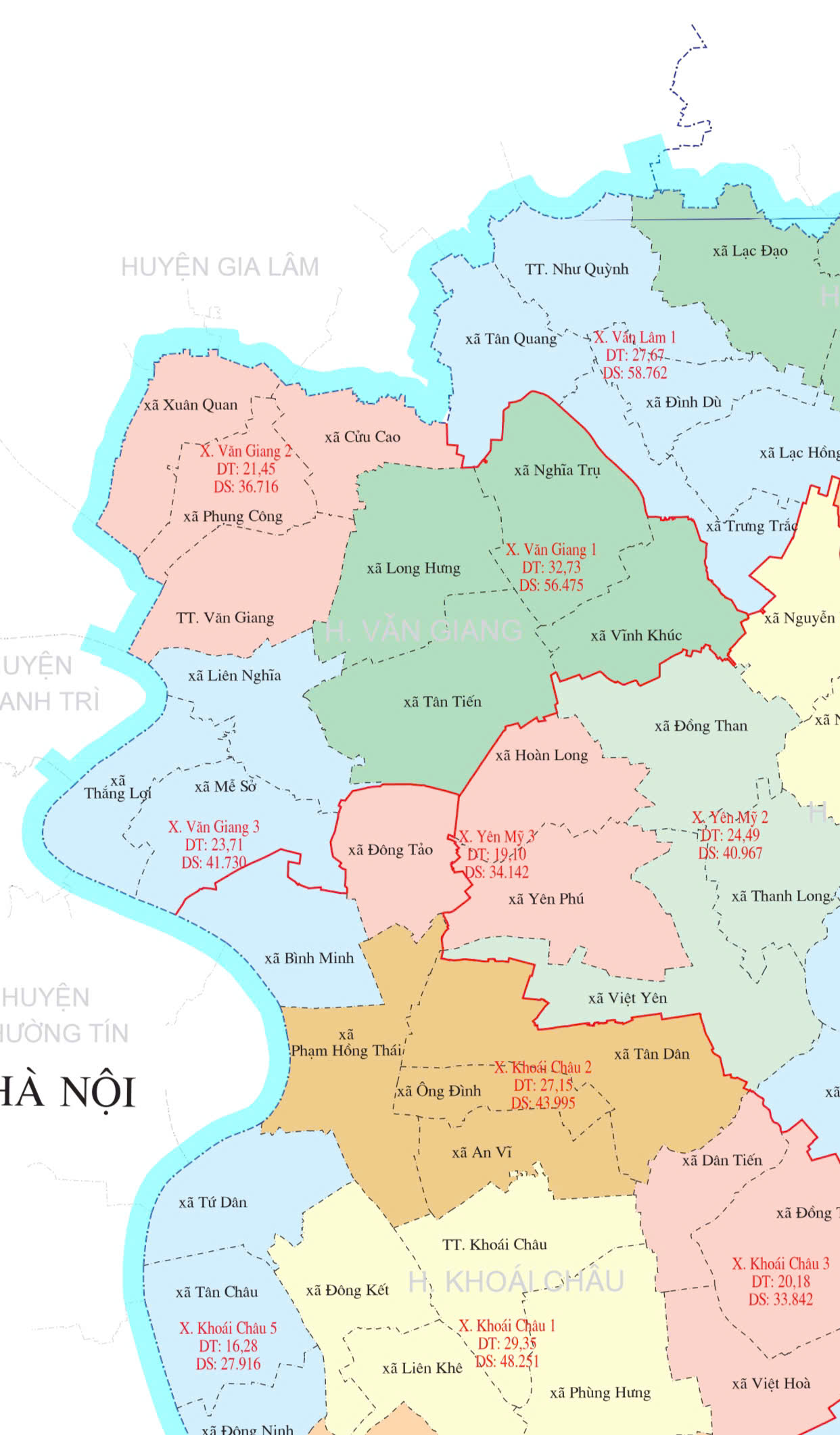 Nội dung thông tin sát nhập xã mới tại Văn Giang